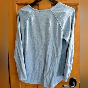 Women's Light Blue Long Sleeve Swester